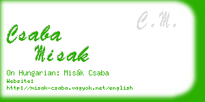 csaba misak business card